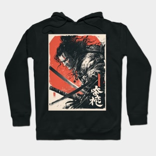 Vintage Japanese Manga samurai Hoodie